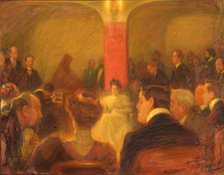 Concert of Wanda Landowska, 1907. Artist: Pasternak, Leonid Osipovich (1862-1945)