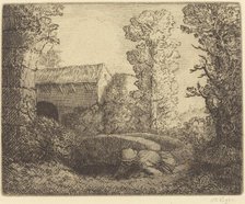 Bridge at the Mill (Le pont du moulin). Creator: Alphonse Legros.