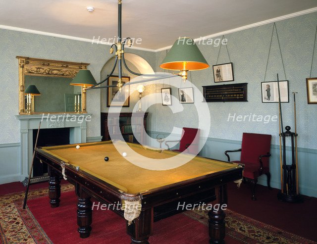 Billiard room at Down House, Downe, Greater London, 1998. Artist: J Bailey