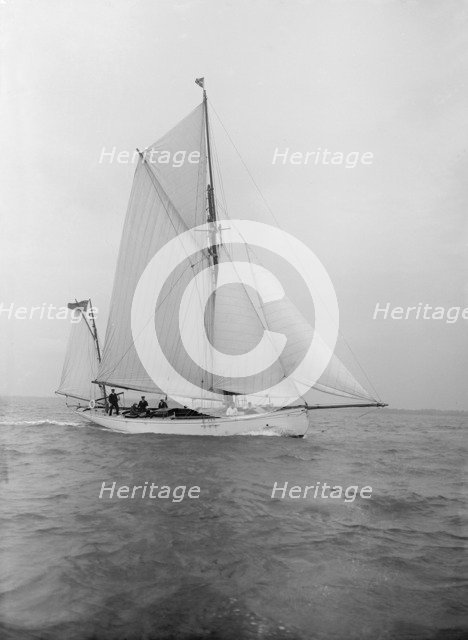 The yawl 'Colleen' under way, 1912. Creator: Kirk & Sons of Cowes.