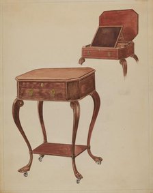 Writing or Sewing Table, c. 1936. Creator: Frank Wenger.