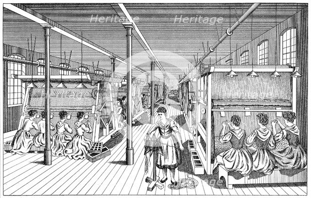 Women workers in a carpet factory, c1895. Artist: Unknown