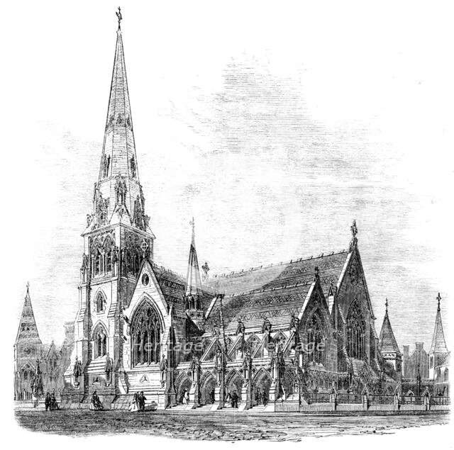 Church of St. Andrew, Dublin, in process of erection, 1862. Creator: Unknown.