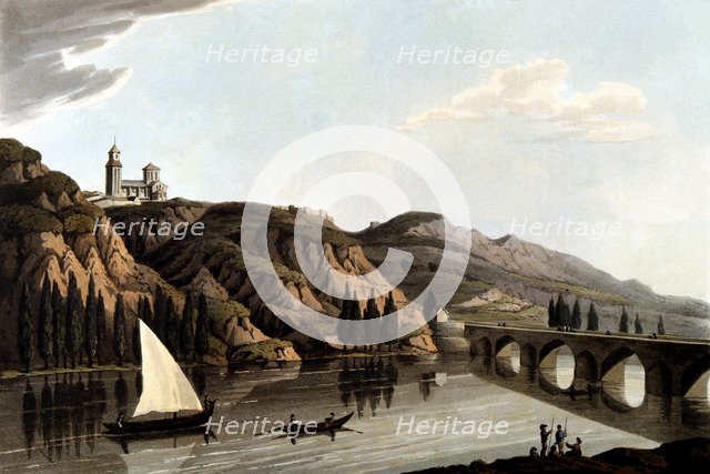 View of Toro (Zamora) on the Douro River, lithograph, 1812.