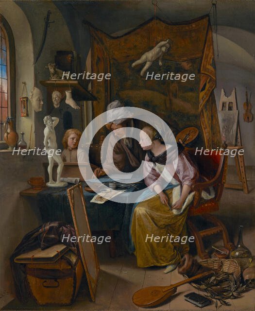 The Drawing Lesson, about 1665. Creator: Jan Steen.