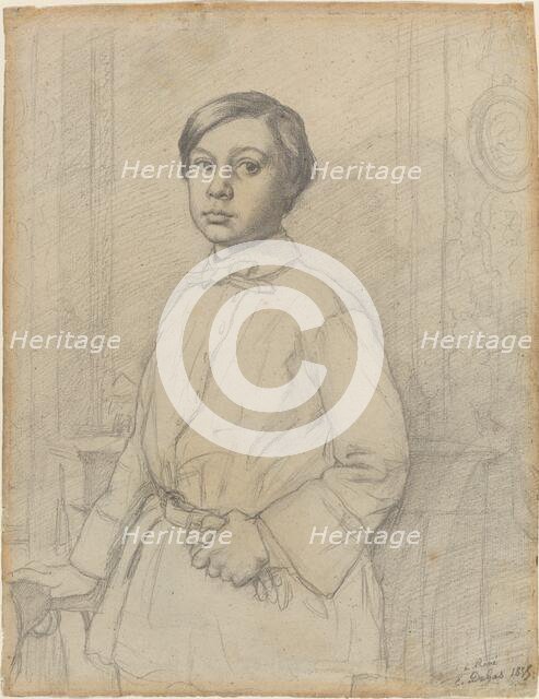 René de Gas [recto], 1855. Creator: Edgar Degas.