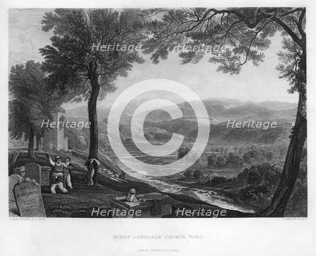 'Kirby Lonsdale Church Yard', 19th century. Artist: C Heath