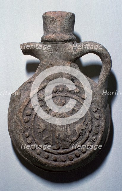 Pilgrim flask for the shrine of St Menas, 6th century. Artist: Unknown