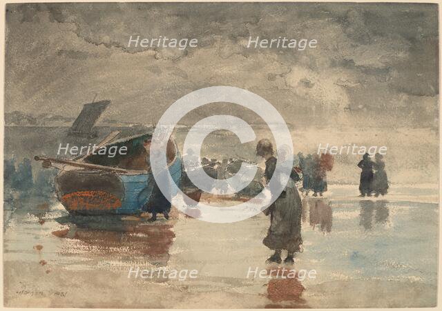 On the Sands, 1881. Creator: Winslow Homer.