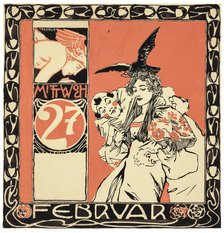 Wednesday, February 27th, study for a calendar page, c1900. Creator: Moser, Koloman (1868-1918).