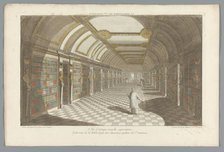 View of the library of the Sainte-Geneviève abbey in Paris, 1735-1805. Creator: Unknown.