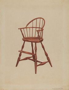 Infant's High Chair, c. 1937. Creator: Mario De Ferrante.