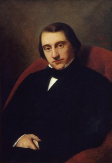 Portrait of Ernest Renan, 1860. Creator: Henry Scheffer.