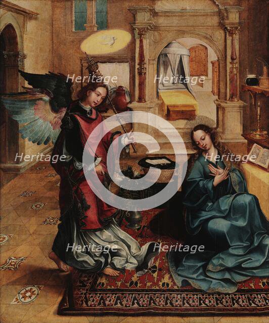 The Annunciation (from the Convento de Santos-o-Novo Altarpiece), c1535-1540. Creator: Lopes, Gregório (c. 1490-1550).