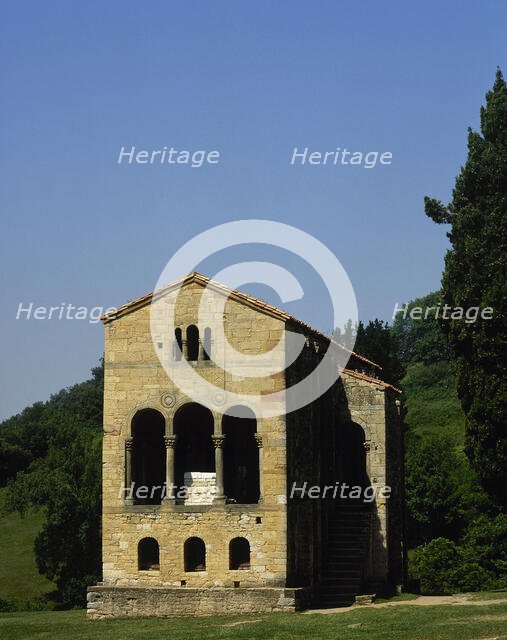 Exterior, Church of St Mary, Mount Naranco, Oviedo, Spain, 9th century (2002).  Creator: LTL.