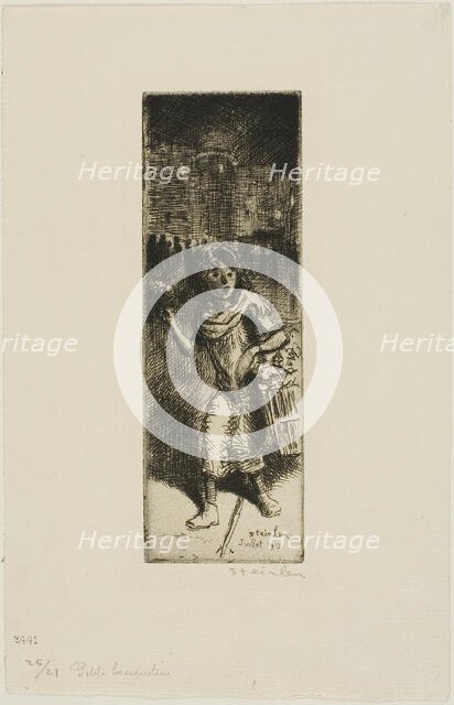 Little Flower Girl, 4931. Creator: Theophile Alexandre Steinlen.