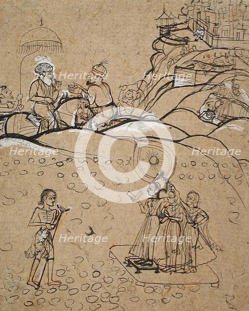 Illustration for the Story of Layla and Majnun, c1770. Creator: Unknown.