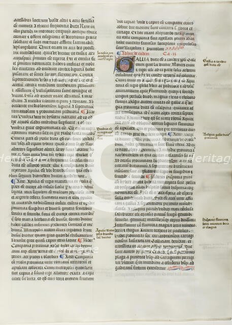 Folio Four from Burchard of Sion's De locis ac mirabilibus mundi, or an Illuminated Geo..., c. 1460. Creator: Burchard of Mount Sion.