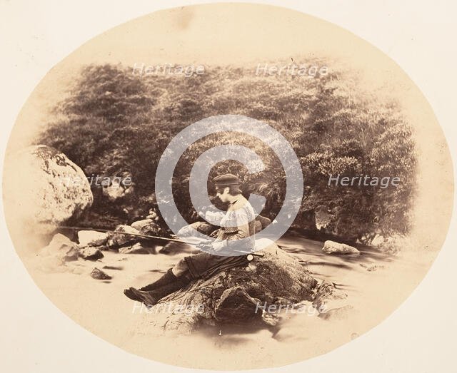 Peel Ross Fishing, ca. 1856-59. Creator: Horatio Ross.