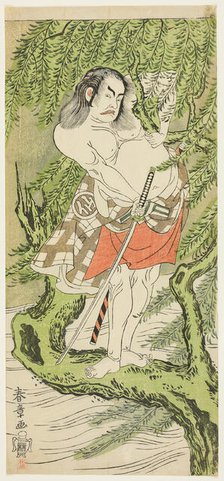 The Actor Nakamura Sukegoro II in the role of a chivalrous commoner (otokodate), Japan, c. 1768/70. Creator: Shunsho.