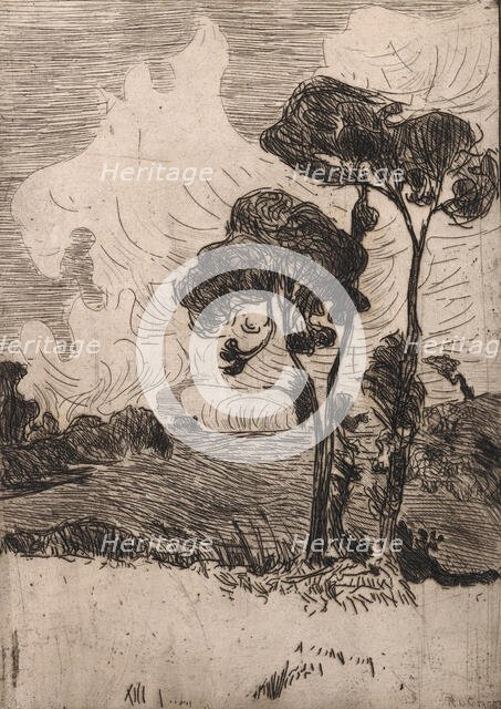 Paysage aux Deux Grands Arbres (Landscape with Two Large Trees), 1893. Creator: Roderic O'Conor.