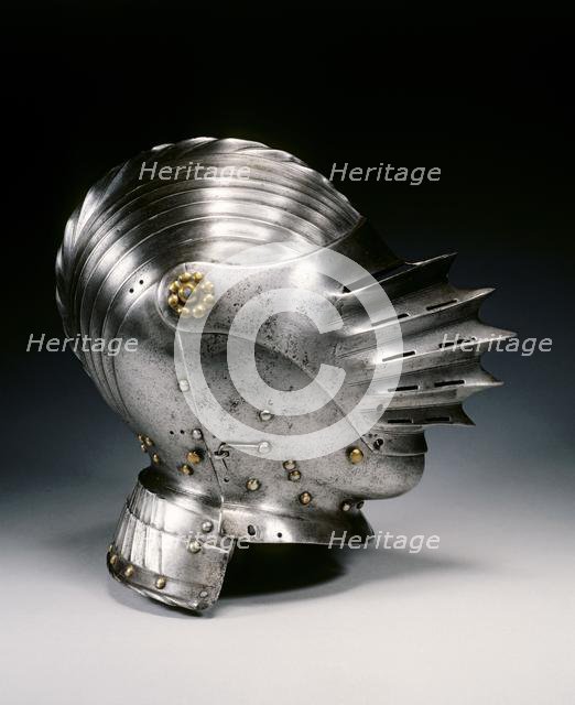 Close Helmet in Maximilian Style, c. 1520. Creator: Unknown.