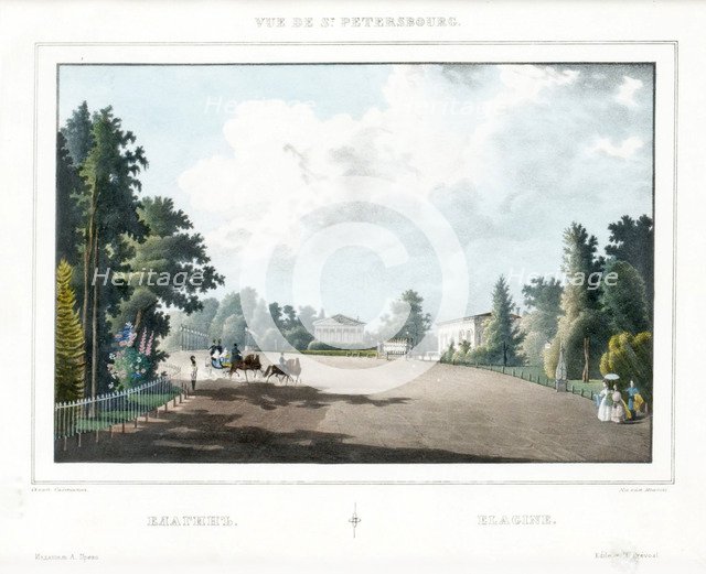 The Yelagin Palace at Saint Petersburg. Artist: Sadovnikov, Vasily Semyonovich (1800-1879)