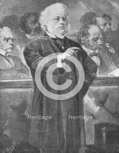 'John Bright speaking in the House of Commons', c1880s, (1901). Creator: Unknown.