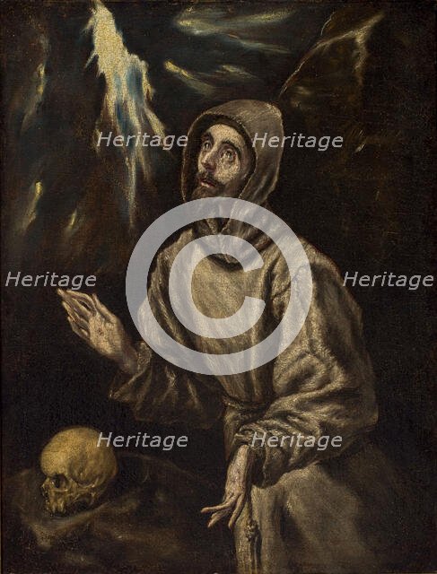 Saint Francis receiving the Stigmata, 1600. Creator: El Greco, Dominico (1541-1614).