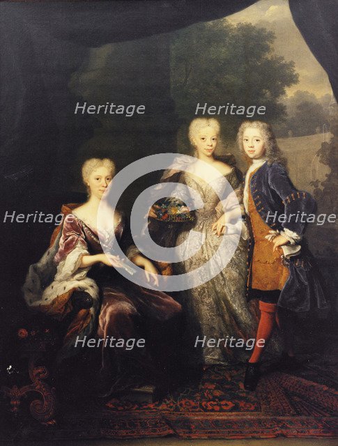 Landgravine Marie Louise of Hesse-Kassel (1688-1765), Princess of Orange, with children.