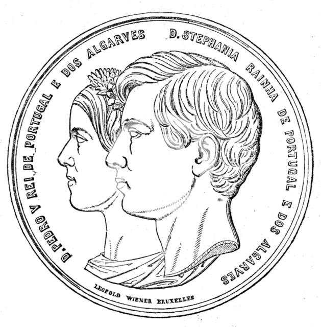 Medal Commemorative of the Marriage of the King of Portugal with the Princess Stephanie, 1858. Creator: Unknown.