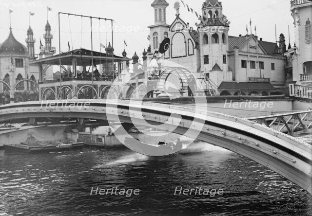 Coney Island, in Luna Park; Wire walkers & the Chute Boat, between c1910 and c1915. Creator: Bain News Service.