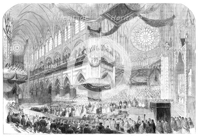 The Baptism of the Imperial Prince in the Cathedral of Notre Dame, 1856.  Creator: Unknown.