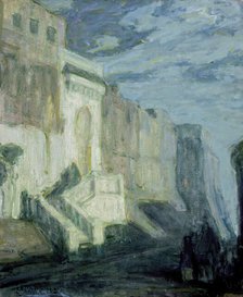 Moonlight: Walls of Tangiers, between c1913 and c1914. Creator: Henry Ossawa Tanner.