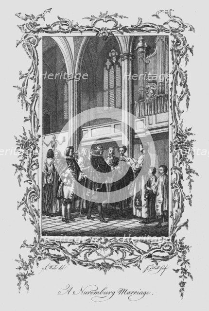'A Nuremburg Marriage', late 18th century. Artist: J Hall.