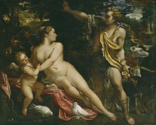 Venus, Adonis and Cupid. Artist: Carracci, Annibale (1560-1609)