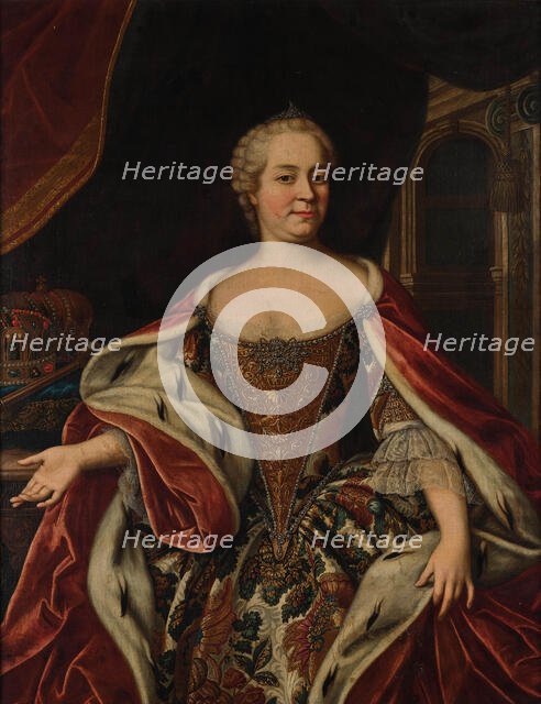 Portrait of Empress Maria Theresia of Austria (1717-1780). Creator: Van Loo, Carle (1705-1765).