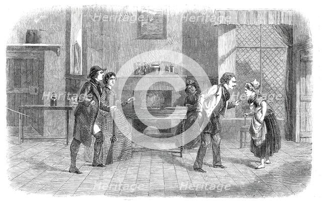 Scene from Mr. Brougham's comedy of "Romance and Reality", at the Hammersmith Theatre, 1860. Creator: Unknown.