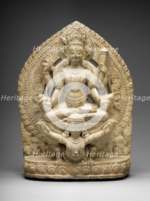 God Vishnu Riding His Mount, Garuda, 16th/17th century. Creator: Unknown.