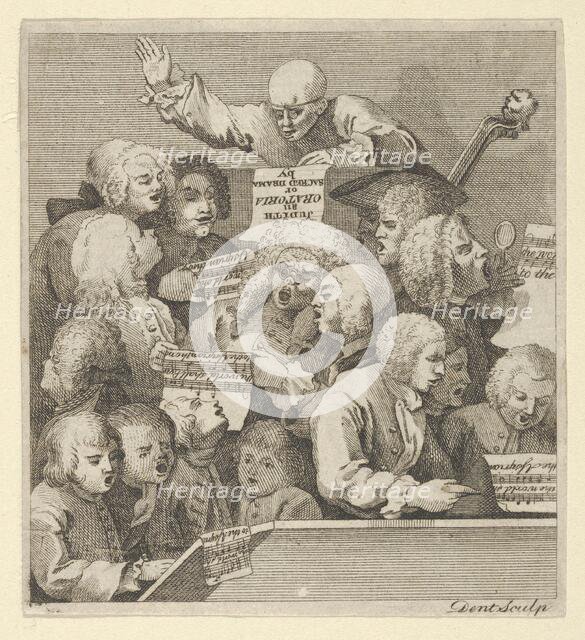 A Chorus of Singers, ca. 1800. Creator: Dent.
