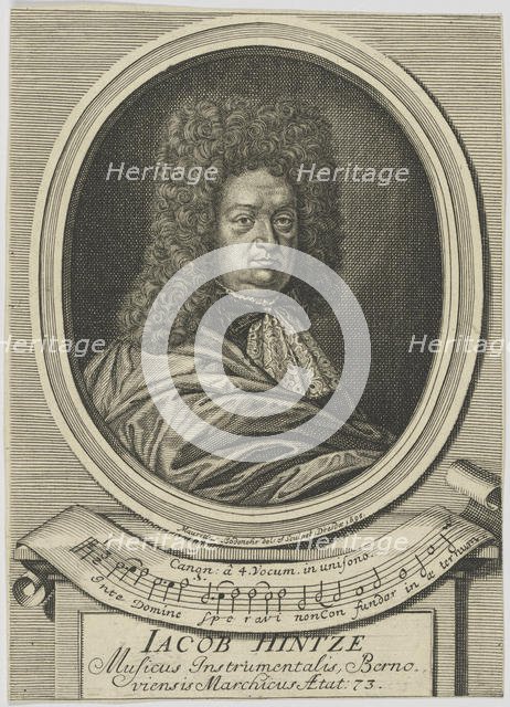 Portrait of Jacob Hintze (1622-1702) , 1695. Creator: Bodenehr, Moritz (1665-1749).