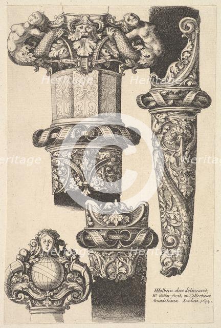 Daggars and scabbards, 1625-77. Creator: Wenceslaus Hollar.