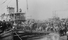 Louisiana Flood 1912-- refugees saved by gov't [i.e. government] boat, 1912. Creator: Bain News Service.