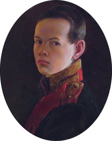 Portrait of the Crown prince Alexander Nikolayevich (1818-1881). Artist: Dawe, George (1781-1829)