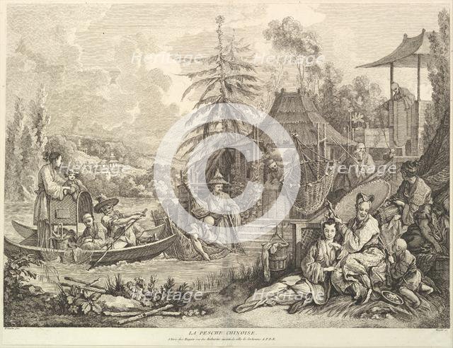 La pesche chinoise (Chinese Fishing), from Chinoiseries, after 1743. Creator: Jacques Gabriel Huquier.