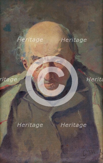 Head Study of a Church Beggar, around 1906. Creator: Gustav Mally.