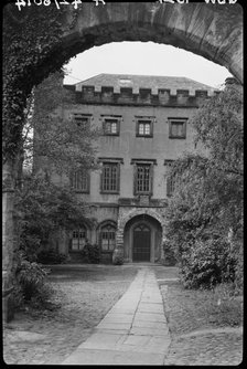 Wall with Archway in front of No. 9, The College, County Durham, 1942. Creator: George Bernard Wood.