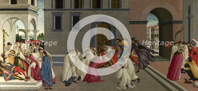 Three Miracles of Saint Zenobius, c. 1500. Artist: Botticelli, Sandro (1445-1510)
