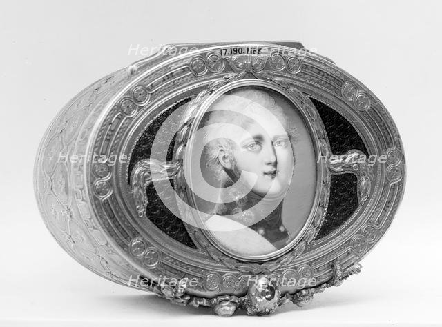Snuffbox with miniature of Alexander I of Russia, 1763-64. Creator: Jean George.