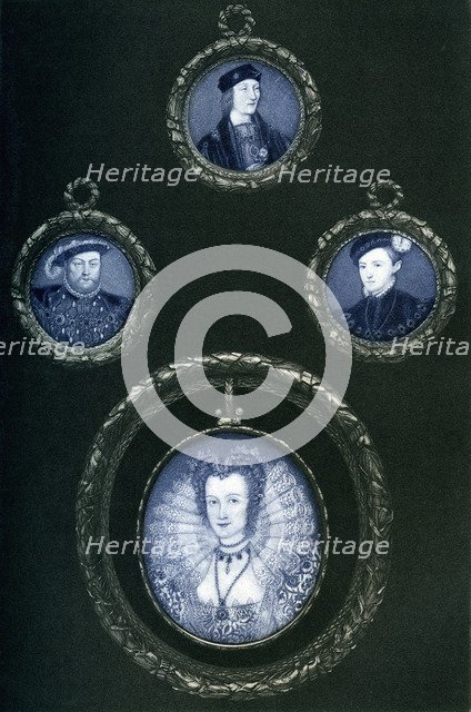 Henry VII, Henry VIII, Edward VI, Elizabeth I, 16th century, (1896). Artist: Unknown